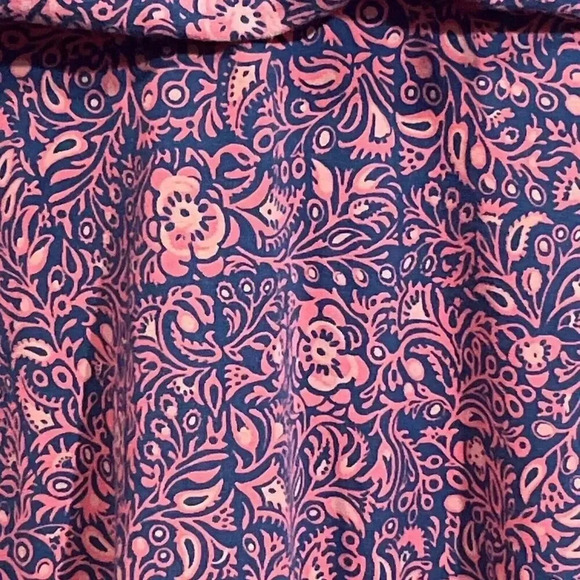 Patagonia Margot Dress Organic Cotton Blend Orange Green 3/4 Sleeve Size Small - Picture 3 of 10